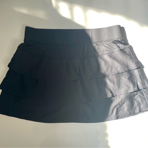 Kyodan Skirts Kyodan Black Ruffle Performance Mini Skirt M Poshmark